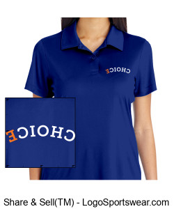 CHOICE/CA Women's Polo Shirt - Sport Royal Design Zoom
